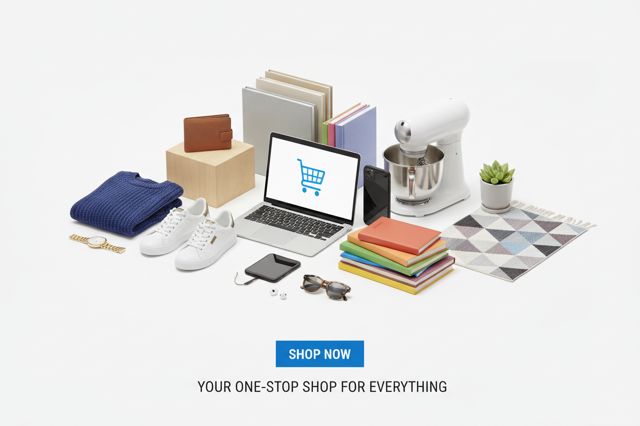 One stop shop like Amazon or eBay, but shopping online
